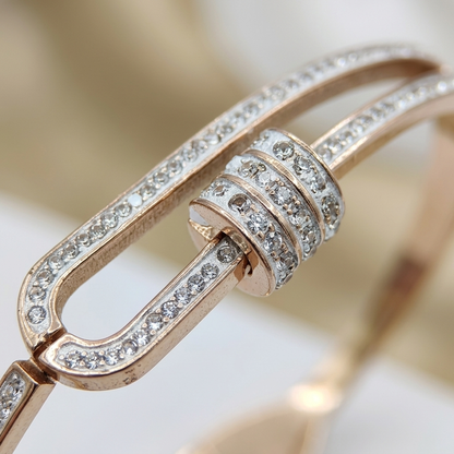 Elegant Interlocked Triple Ring Bracelet