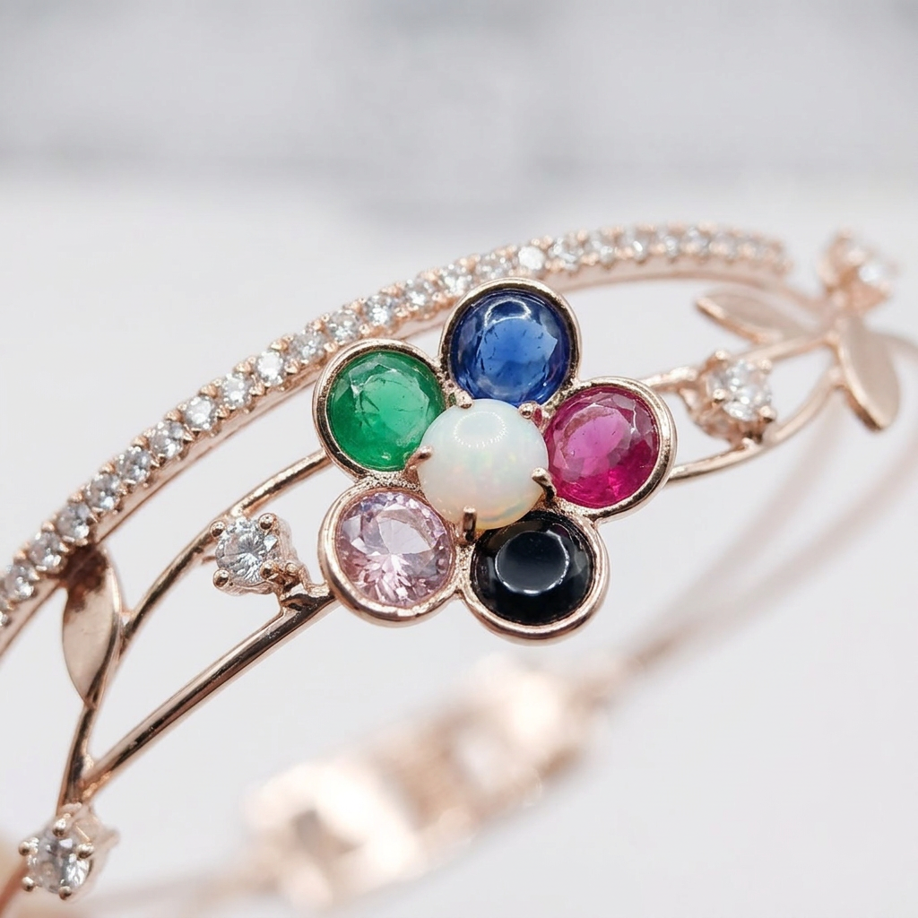 Designer Inspired Rainbow Stone Bracelet