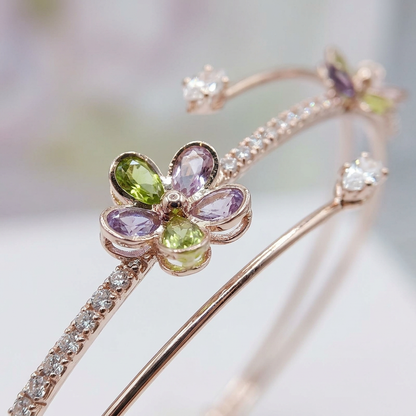 Korean Inspired Layered Flower Bracelet