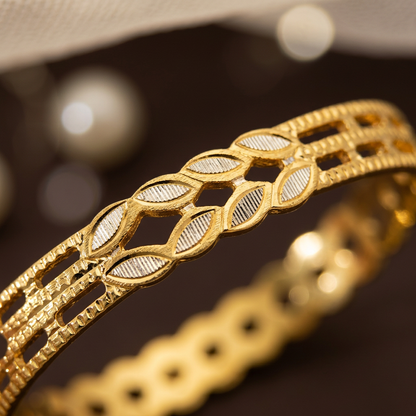 CNC Laser-Cut Leaf Pattern Bracelet