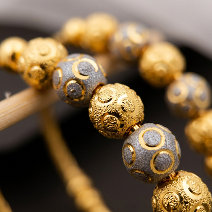 Traditional Ball Bracelet – Meenakari and Textured Design
