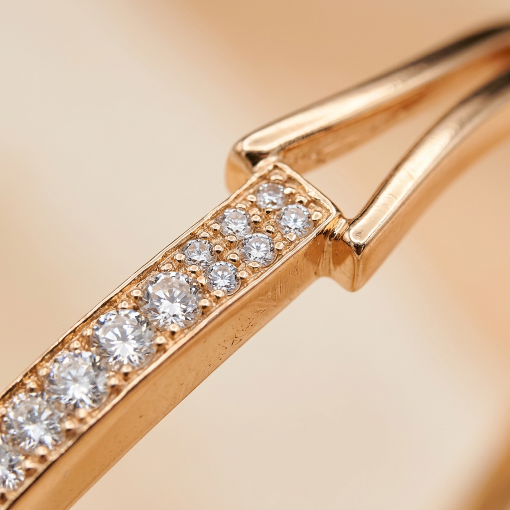 Luxe Bypass Motif Open Bracelet