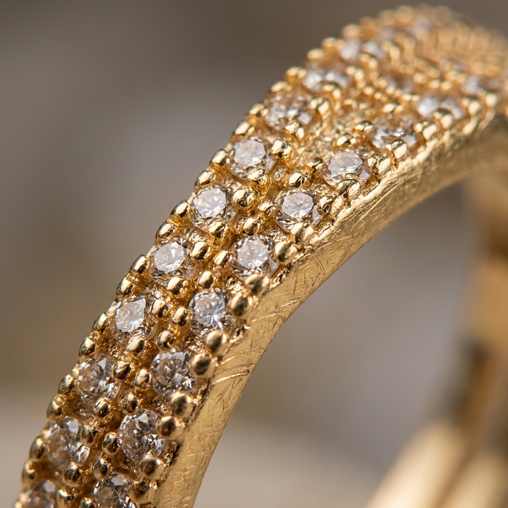Modern Three-Line Statement Ring