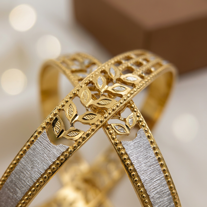 Intricate Leaf Motif CNC Bracelet
