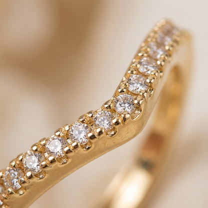 Stylish V-Shaped Designer Ring