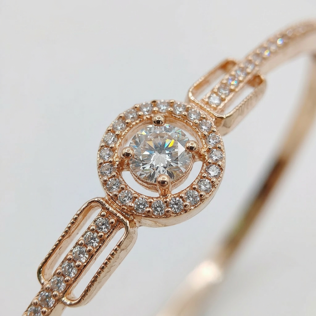 Luminous Circle Open Bracelet