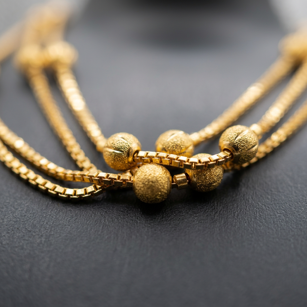Minimalist Triple Layer Beaded Necklace