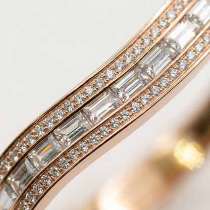 Triple Row Baguette Channel Bracelet