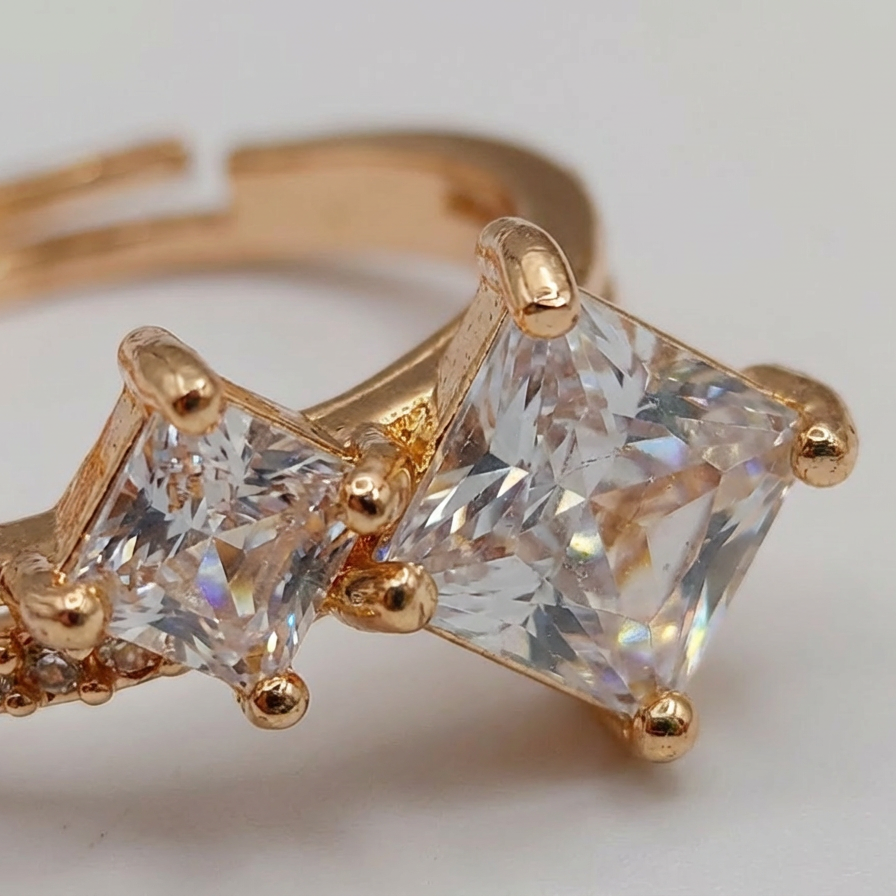 Designer Dual Stone Statement Ring