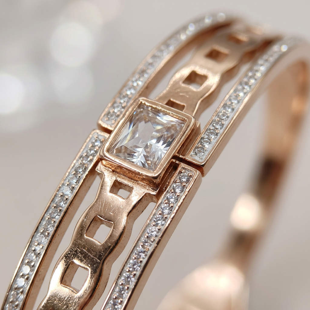 Signature Geometric Open Bracelet