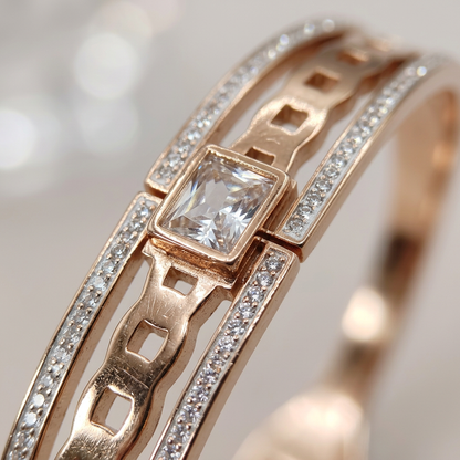 Signature Geometric Open Bracelet
