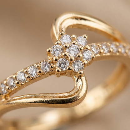 Romantic Infinity Flower Statement Ring