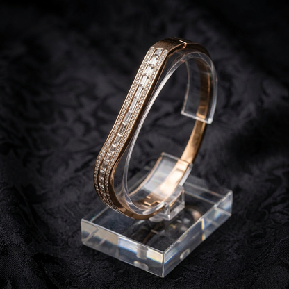 Triple Row Baguette Channel Bracelet