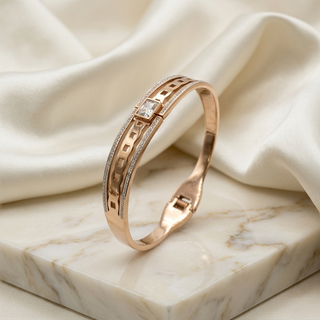 Signature Geometric Open Bracelet