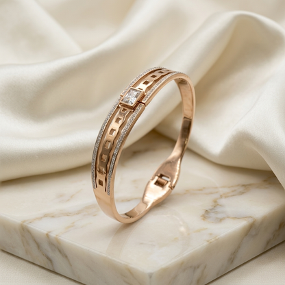Signature Geometric Open Bracelet
