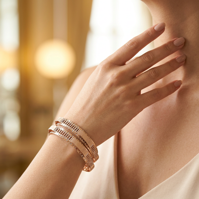 Premium Designer Bracelet with Multi-Dimensional Texture