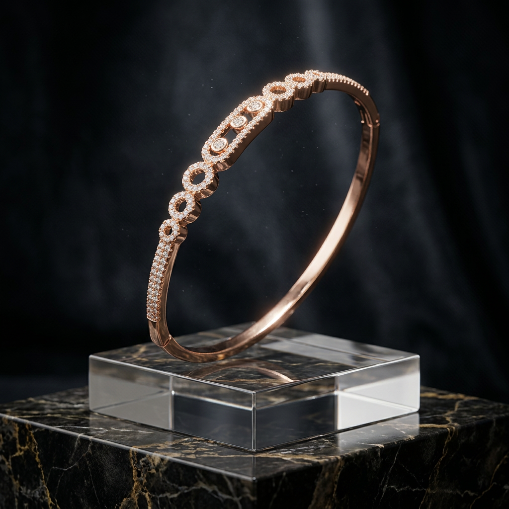 Oval Tri Cluster Sparkle Bracelet