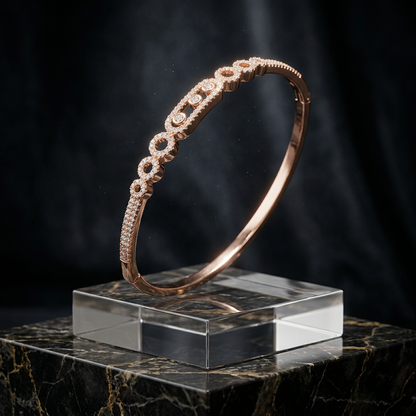 Oval Tri Cluster Sparkle Bracelet