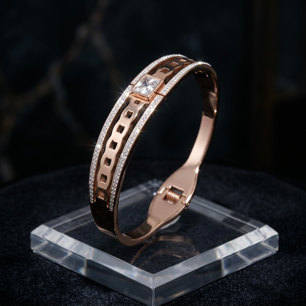 Signature Geometric Open Bracelet