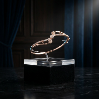 Sparkling Floral Wave Bracelet