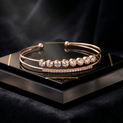 Solitaire Row Designer Bracelet