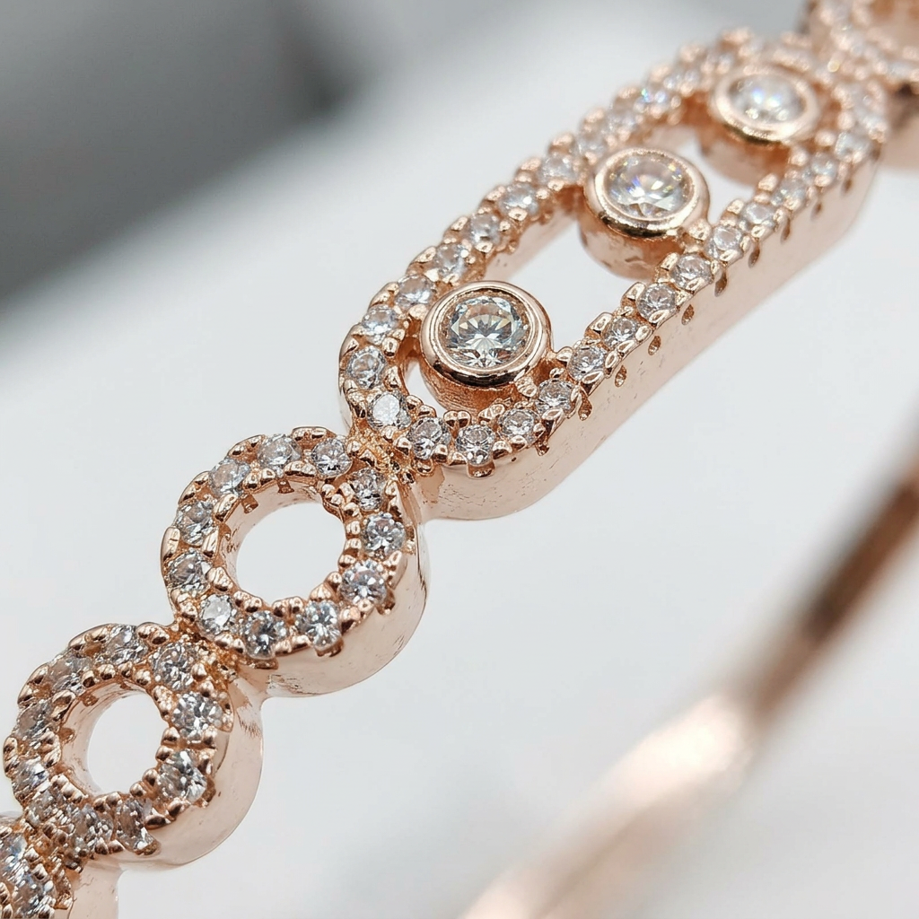 Oval Tri Cluster Sparkle Bracelet