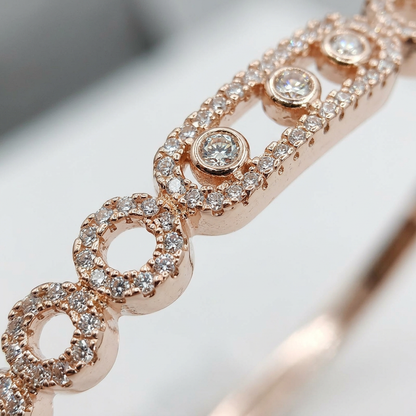 Oval Tri Cluster Sparkle Bracelet