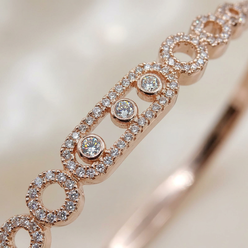 Oval Tri Cluster Sparkle Bracelet