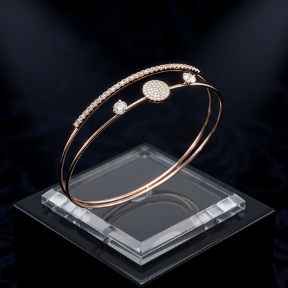 Minimalist Circle Bond Cuff Bracelet