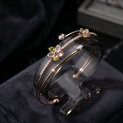 Korean Inspired Layered Flower Bracelet