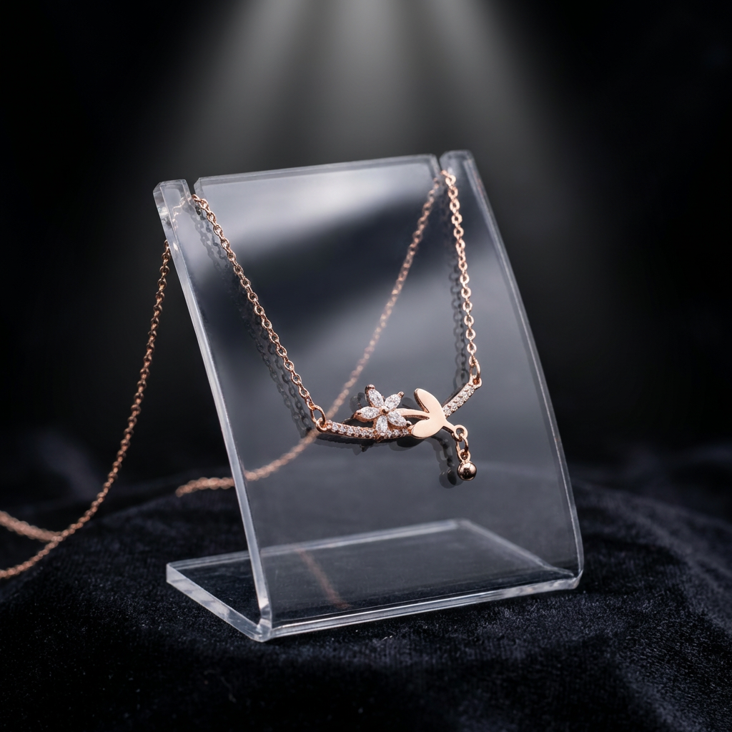 Modern Minimal Nature Motif Necklace