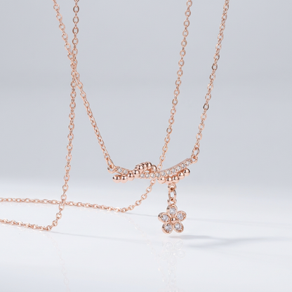 Elegant Crystal Bar Drop Necklace