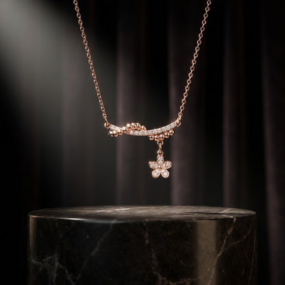 Elegant Crystal Bar Drop Necklace