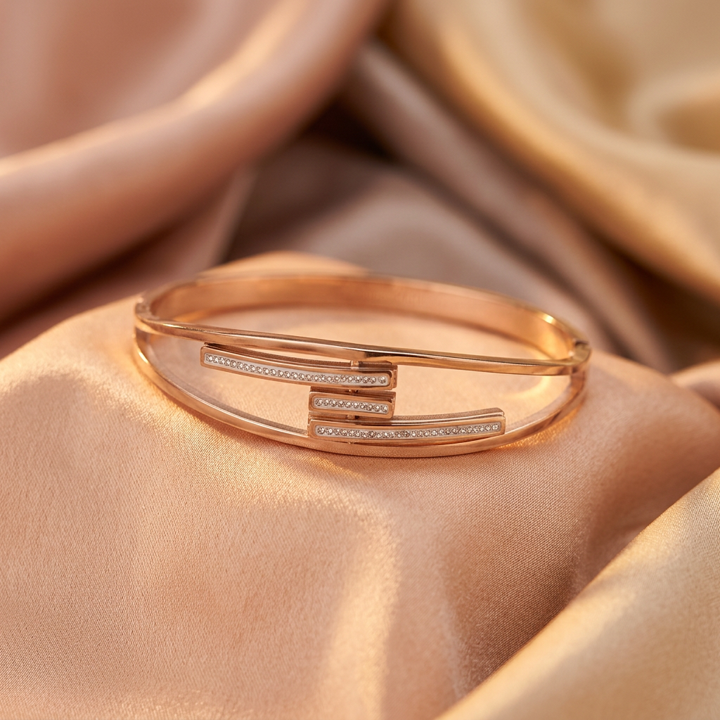Sleek Overlapping Frame Bracelet