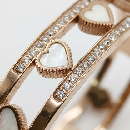 Elegant Heart Link Adjustable Bracelet