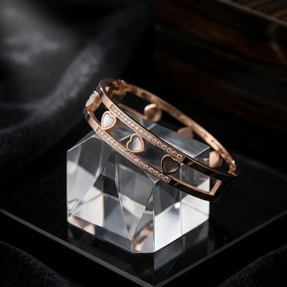 Elegant Heart Link Adjustable Bracelet