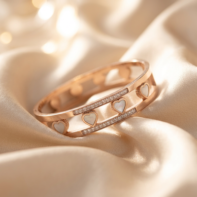 Elegant Heart Link Adjustable Bracelet