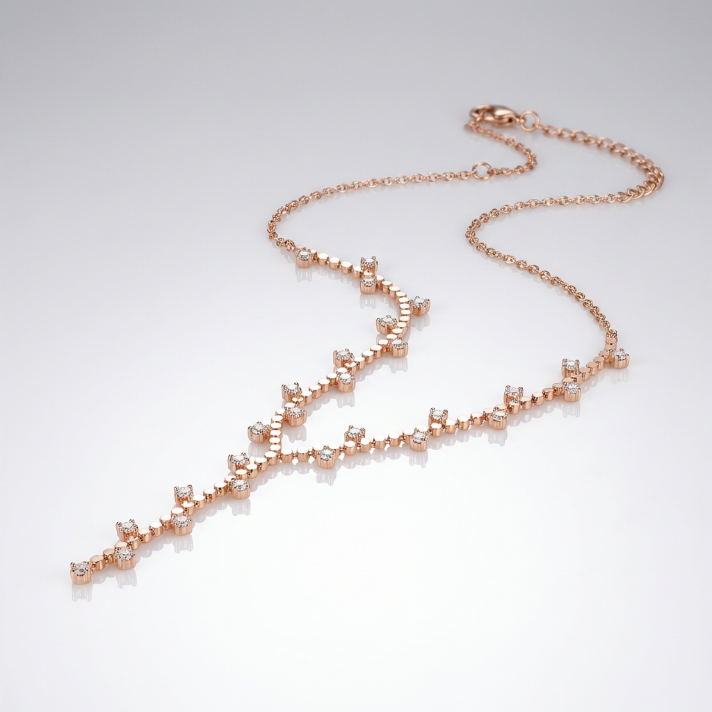 Minimalist Beaded Lariat Mangalsutra with CZ Drops