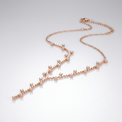 Minimalist Beaded Lariat Mangalsutra with CZ Drops