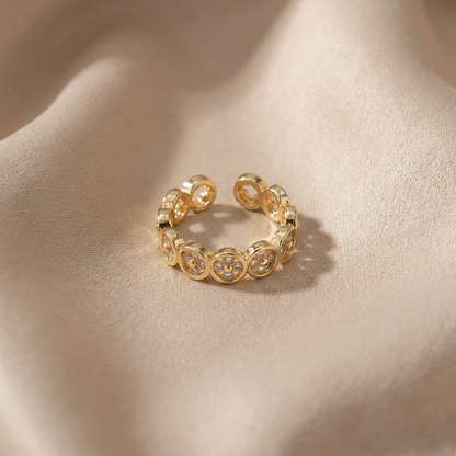 Dainty Adjustable Bubble Ring