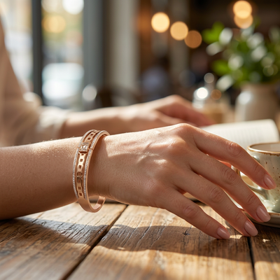 Signature Geometric Open Bracelet
