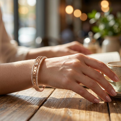 Signature Geometric Open Bracelet