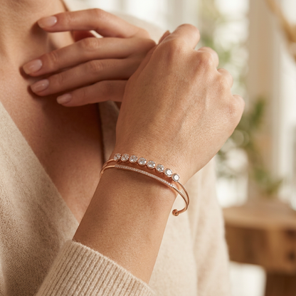 Solitaire Row Designer Bracelet
