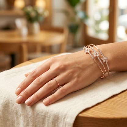 Delicate Bloom Cluster Bracelet