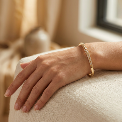 Sparkling Multi-Row Studded Bracelet