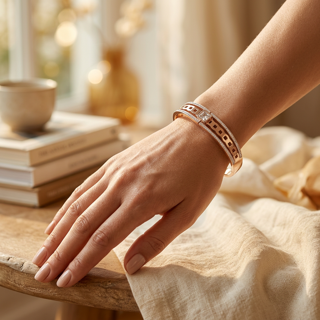 Signature Geometric Open Bracelet