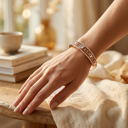 Signature Geometric Open Bracelet