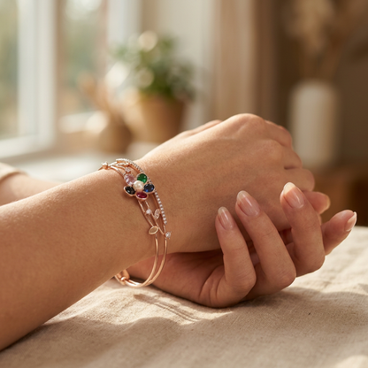 Designer Inspired Rainbow Stone Bracelet