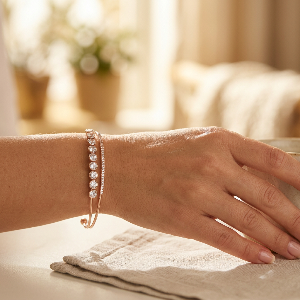 Solitaire Row Designer Bracelet