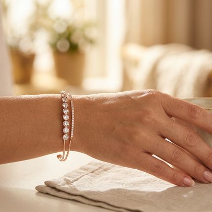 Solitaire Row Designer Bracelet